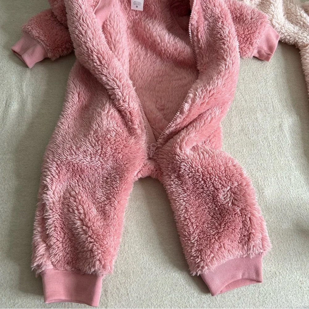 Bundle Carter's‎ Pink Sherpa One piece jumpsuit size 3-6M